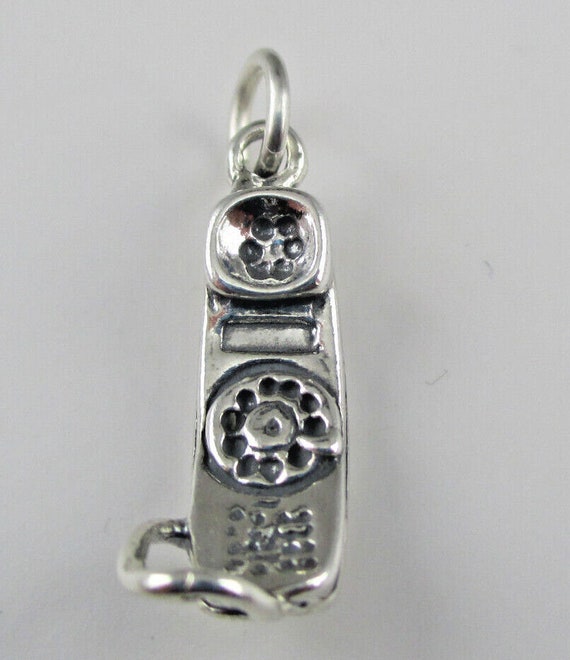 Sterling Silver Rotary Telephone Charm - image 6