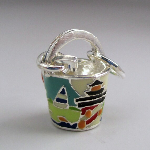 BEACH BUCKET CHARM, Sand Pail, Charm, Silver Sand… - image 6