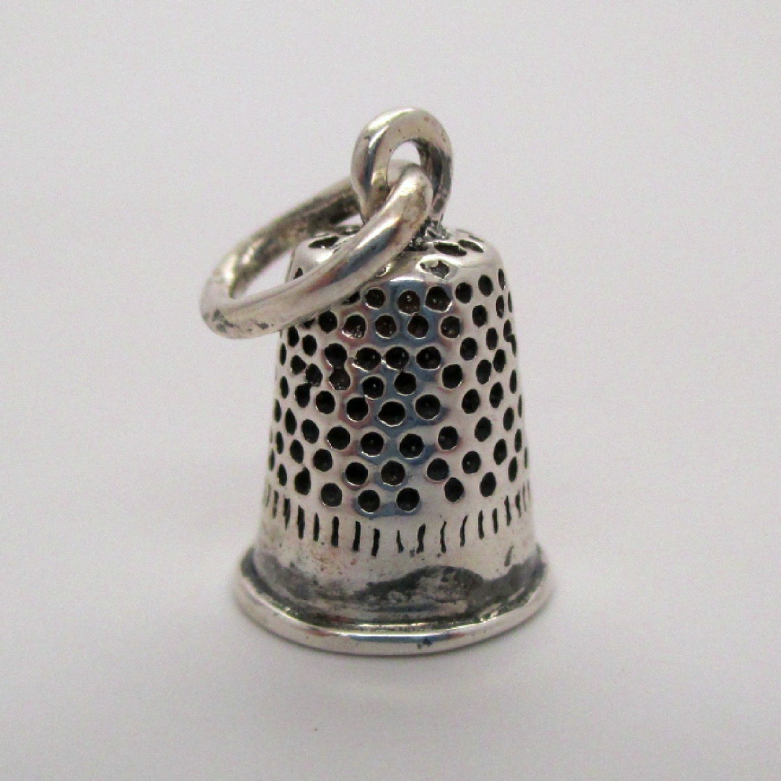 THIMBLE CHARM Silver Thimble Thimble Necklace Thimble Etsy