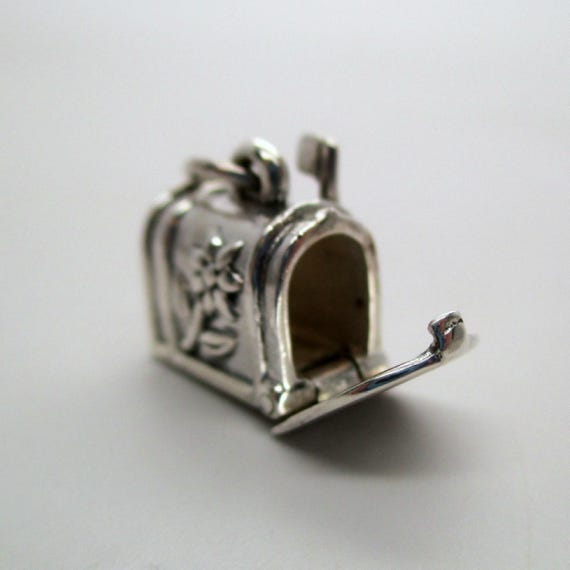 Mailbox US Mail Postal Charm Sterling Silver Mailbox US Mail Postal Charm Sterling Silver