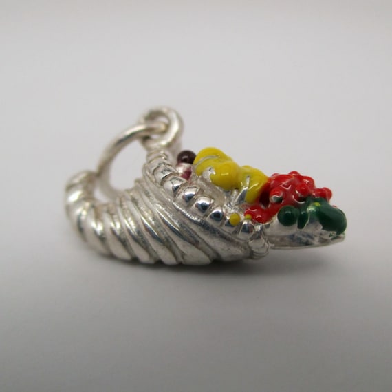 CORNUCOPIA CHARM, Cornucopia Necklace, Thanksgivi… - image 2