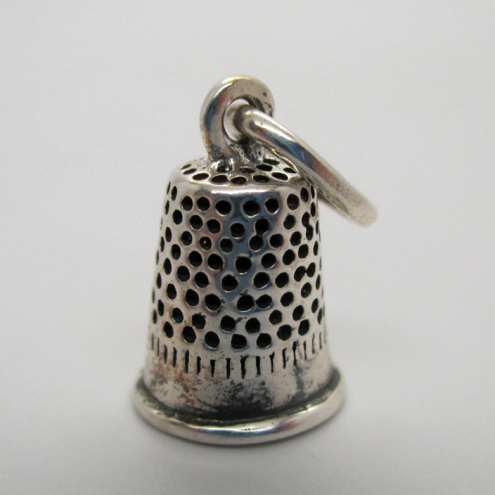 THIMBLE CHARM Silver Thimble Thimble Necklace Thimble Etsy