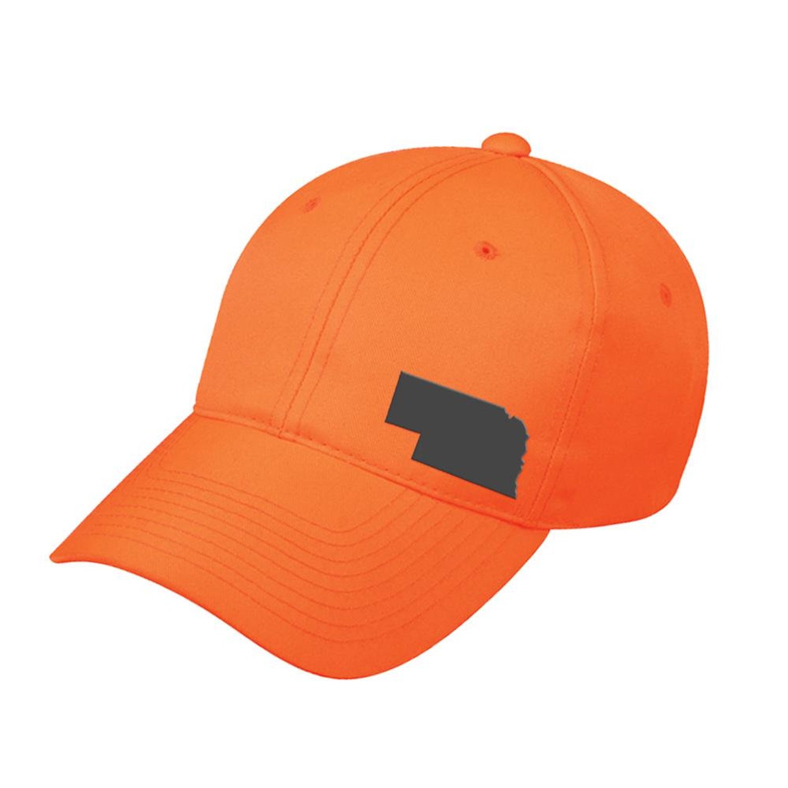 Nebraska State Outline Blaze Orange Cap - Etsy