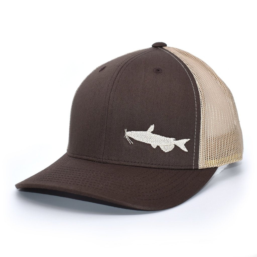 Catfish Fishing Brown Retro Trucker Hat Etsy