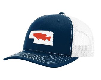 Nebraska Bass Hat - Navy/White