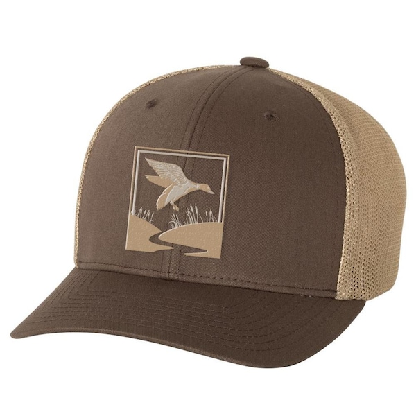 Duck Hunt Scene Brown and Khaki Hat