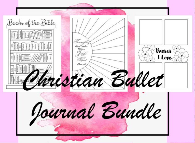 Bible Based Christian Bullet Journal Pages Bundle | Etsy