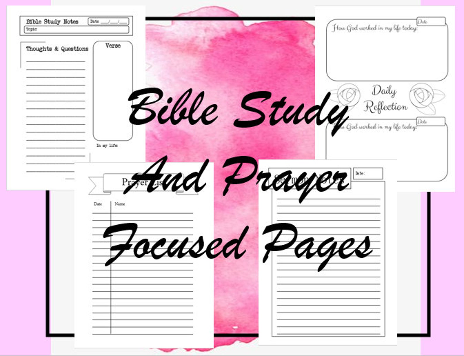 Bible Based Christian Bullet Journal Pages Bundle | Etsy