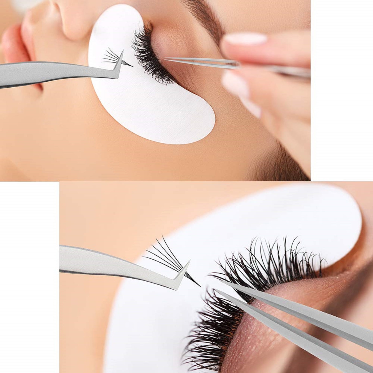 Eyelash Extension Tweezers Set Eyelash Applicator Tool Curved Etsy