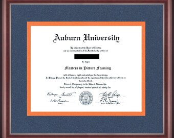 Auburn Diploma Frame Etsy