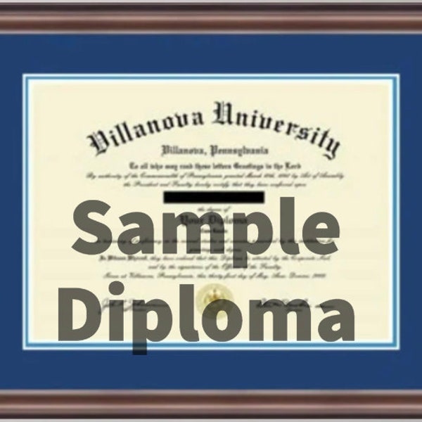 Villanova Diploma Frame Etsy
