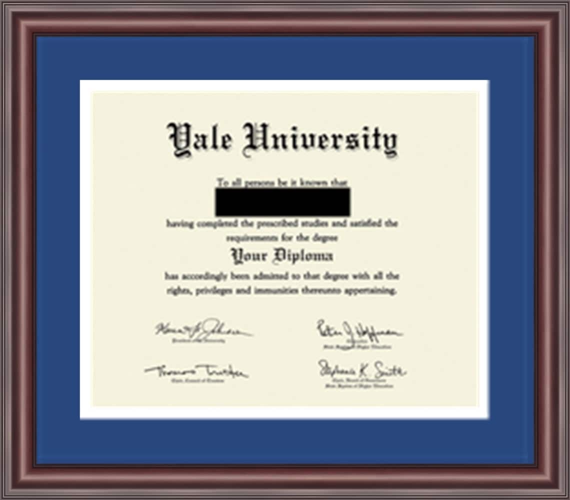 Yale University Diploma Framed | Etsy