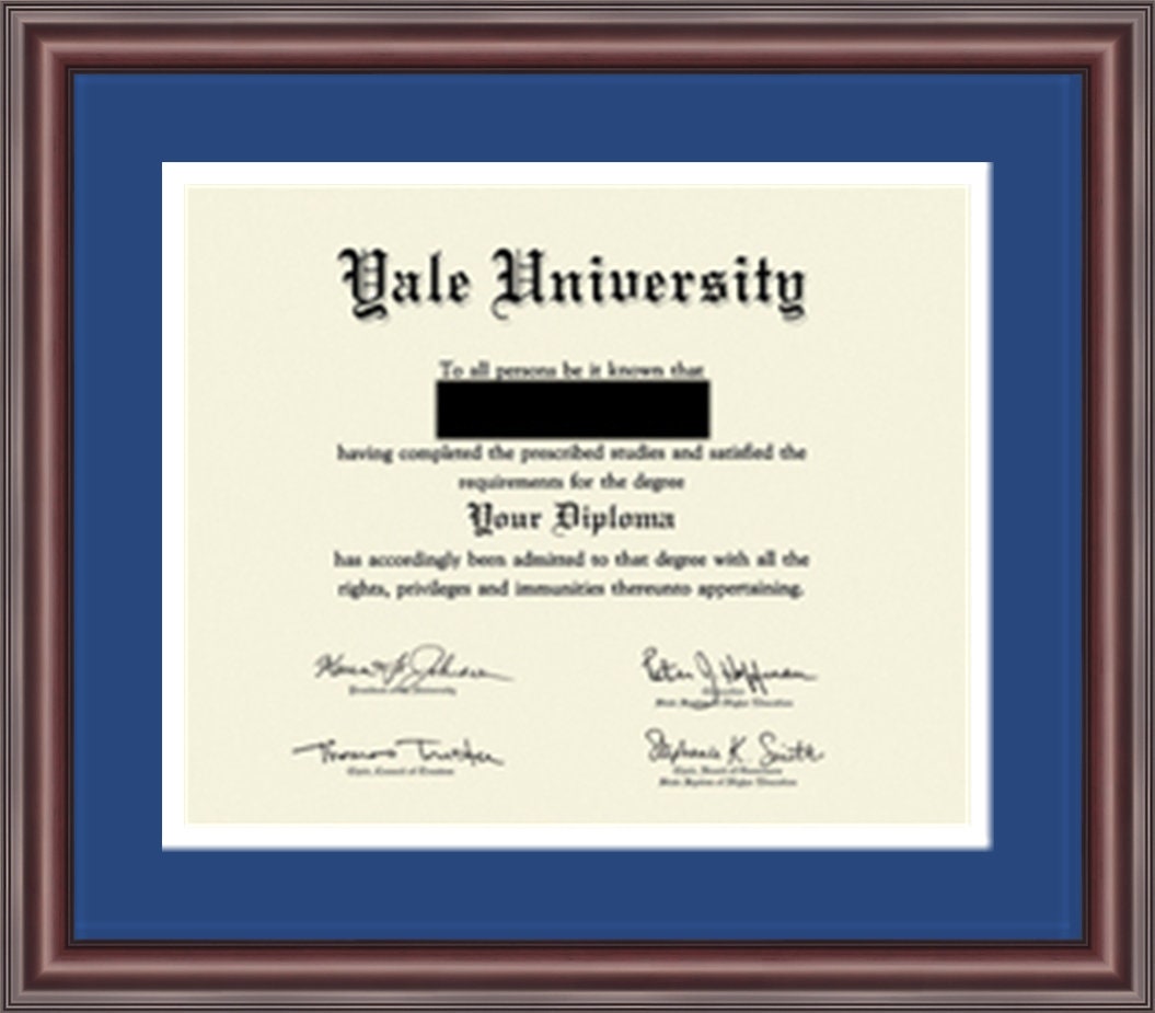 Yale University Diploma Framed Etsy Yale University Diploma Framed Etsy
