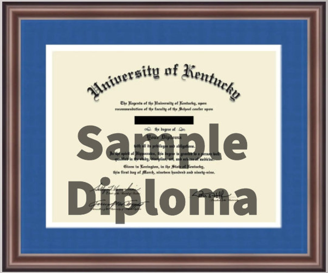 University of Kentucky Diploma Frame Etsy