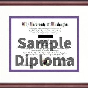 University of Washington Diploma Frame