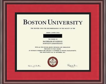 Boston University Diploma Frame - Etsy
