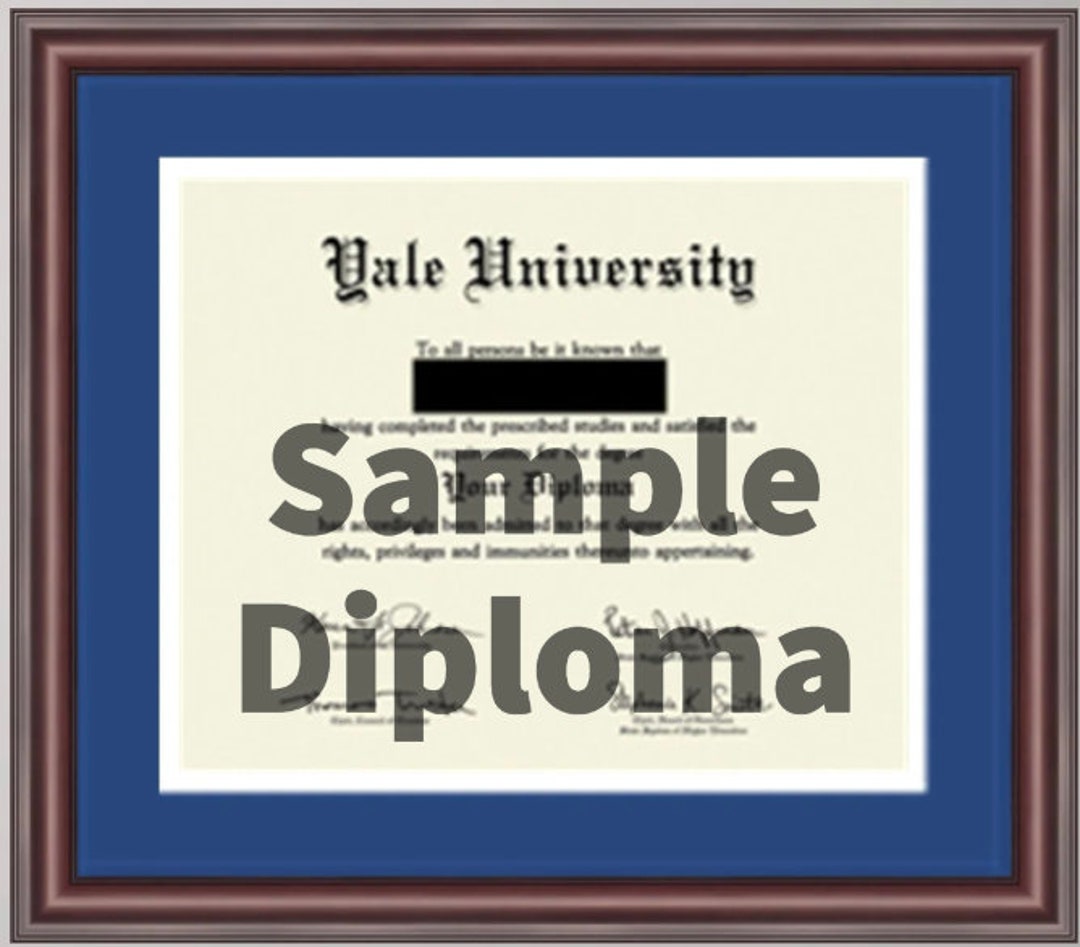 Yale University Diploma Frame - Etsy