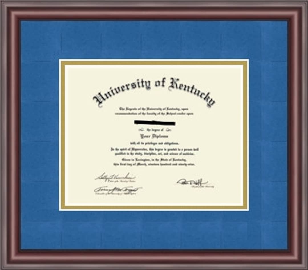 University of Kentucky Diploma Frame Etsy