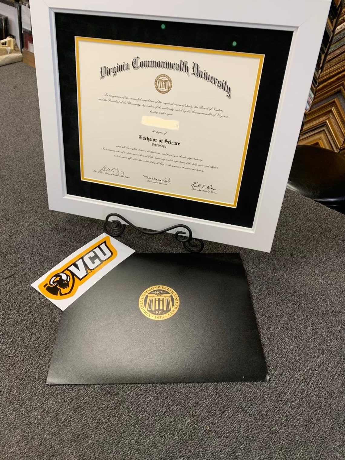VCU Diploma Frame Museum Quality Etsy