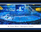 St. Louis Blues Panoramic Poster - Enterprise Center Fan Cave Picture