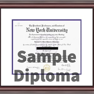 New York University Diploma Frame Document Size: 14.25"w x 11.25"h
