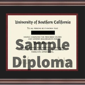 University of Southern California Diploma Frame