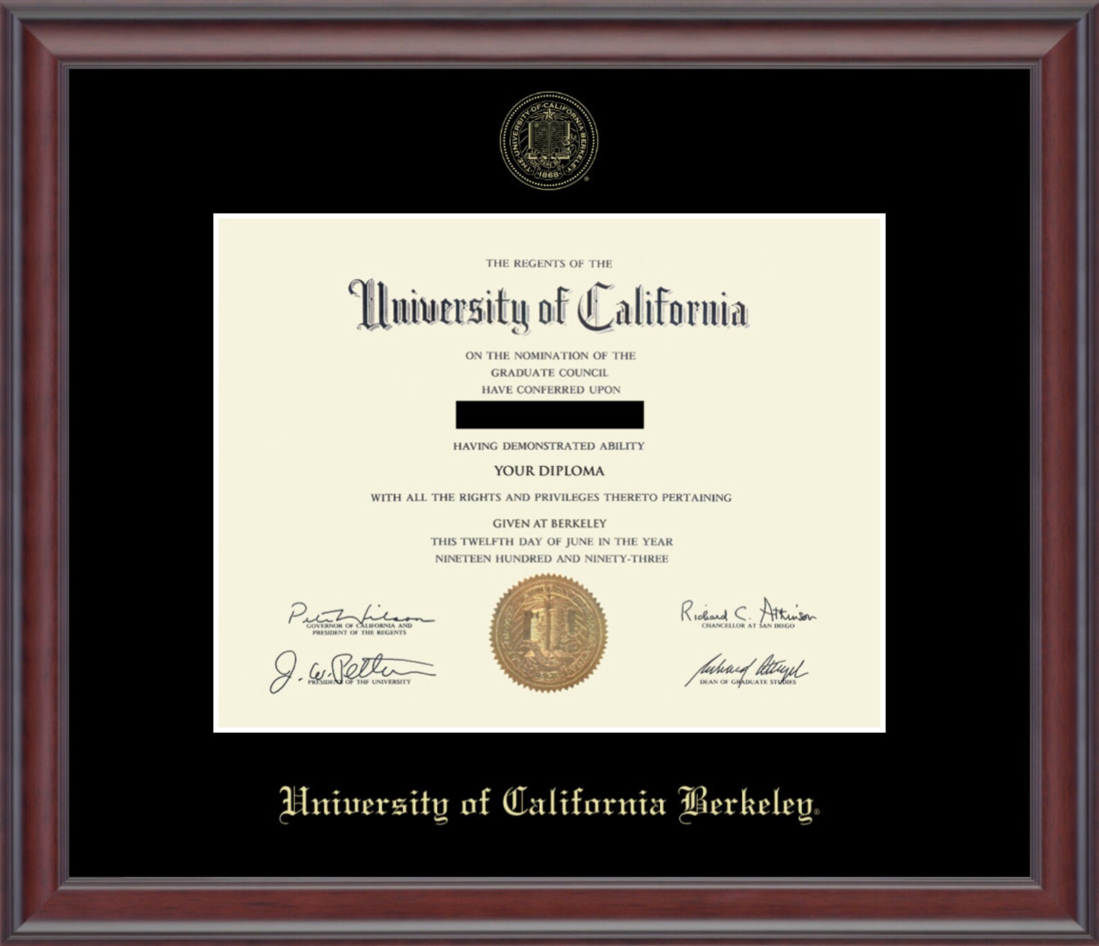 University of California Berkeley Diploma Frame - Etsy
