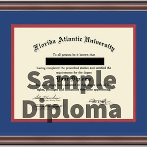 Florida Atlantic University Diploma Frame