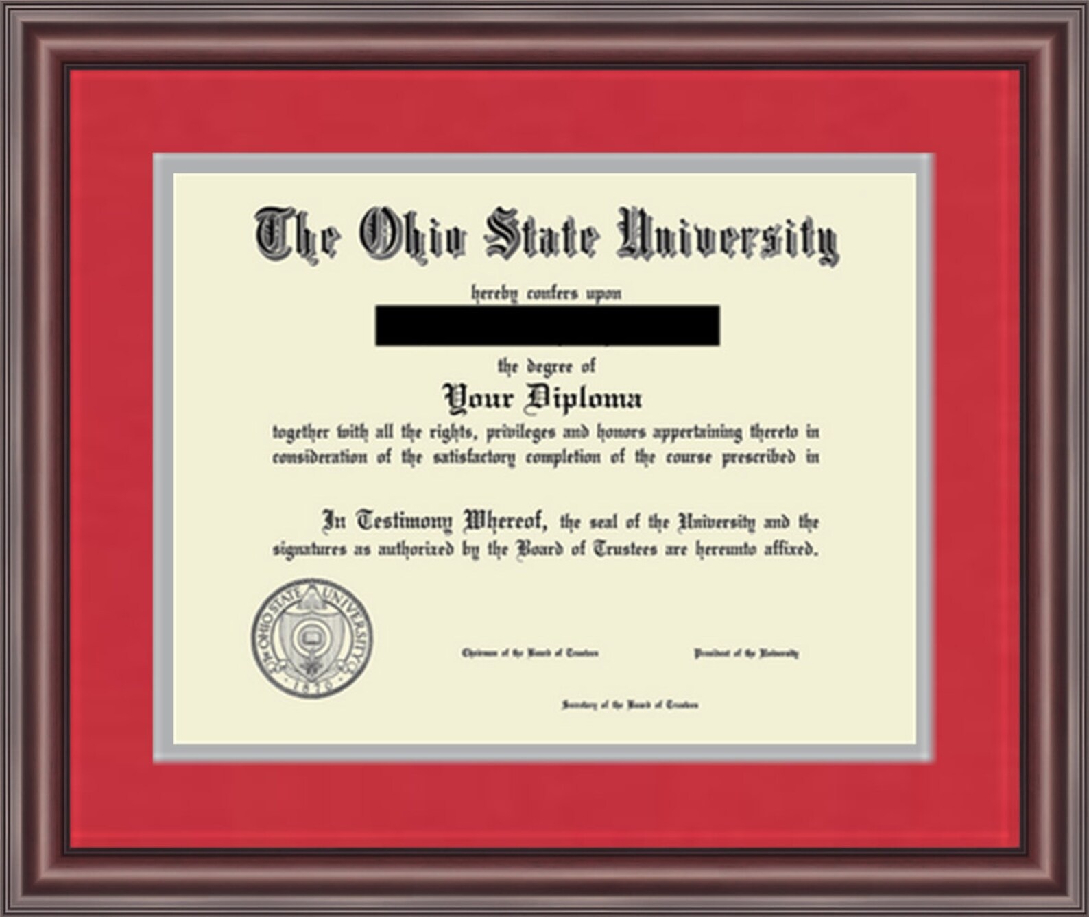 Ohio State Diploma Frame Etsy