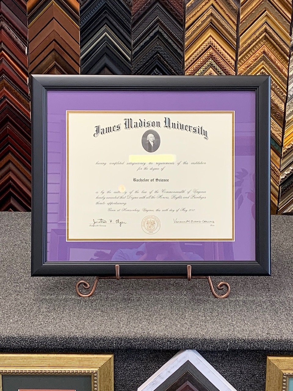 Blue Diploma Frame