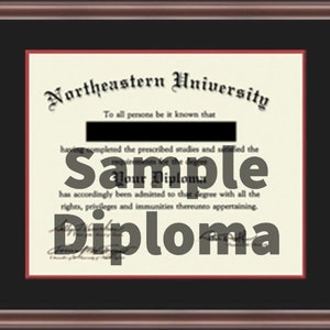 Northeastern University Diploma Frame