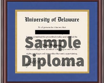 University of Delaware Diploma Frame