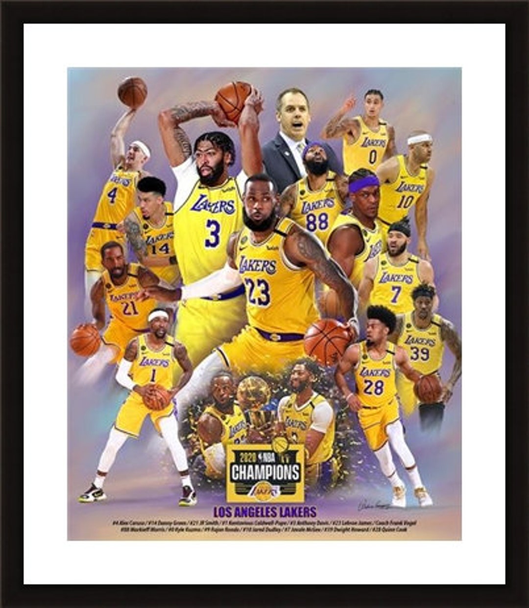 Los Angeles Lakers - 2020 Championship 2 Ring Set Box LeBron James Anthony  Davis