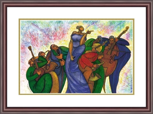 Lady With a Song By Charles Bibbs Framed