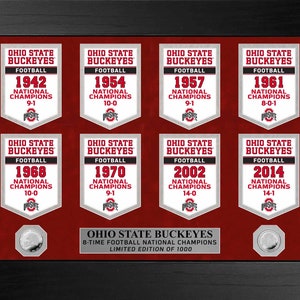 Ohio State University Minted Coin Deluxe Banner Collection Framed 22x18