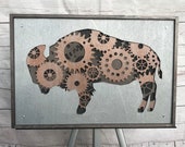 Gear Buffalo 3D Wall Piece