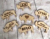 Buffalo Engraved Wooden Magnets