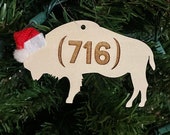 716 - Buffalo Bison Wooden Engraved Ornament