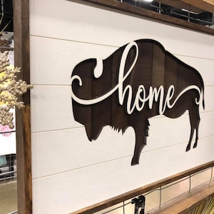 Buffalo Bison Home Wall Piece