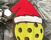 Pickleball ornament - wooden - lasercut