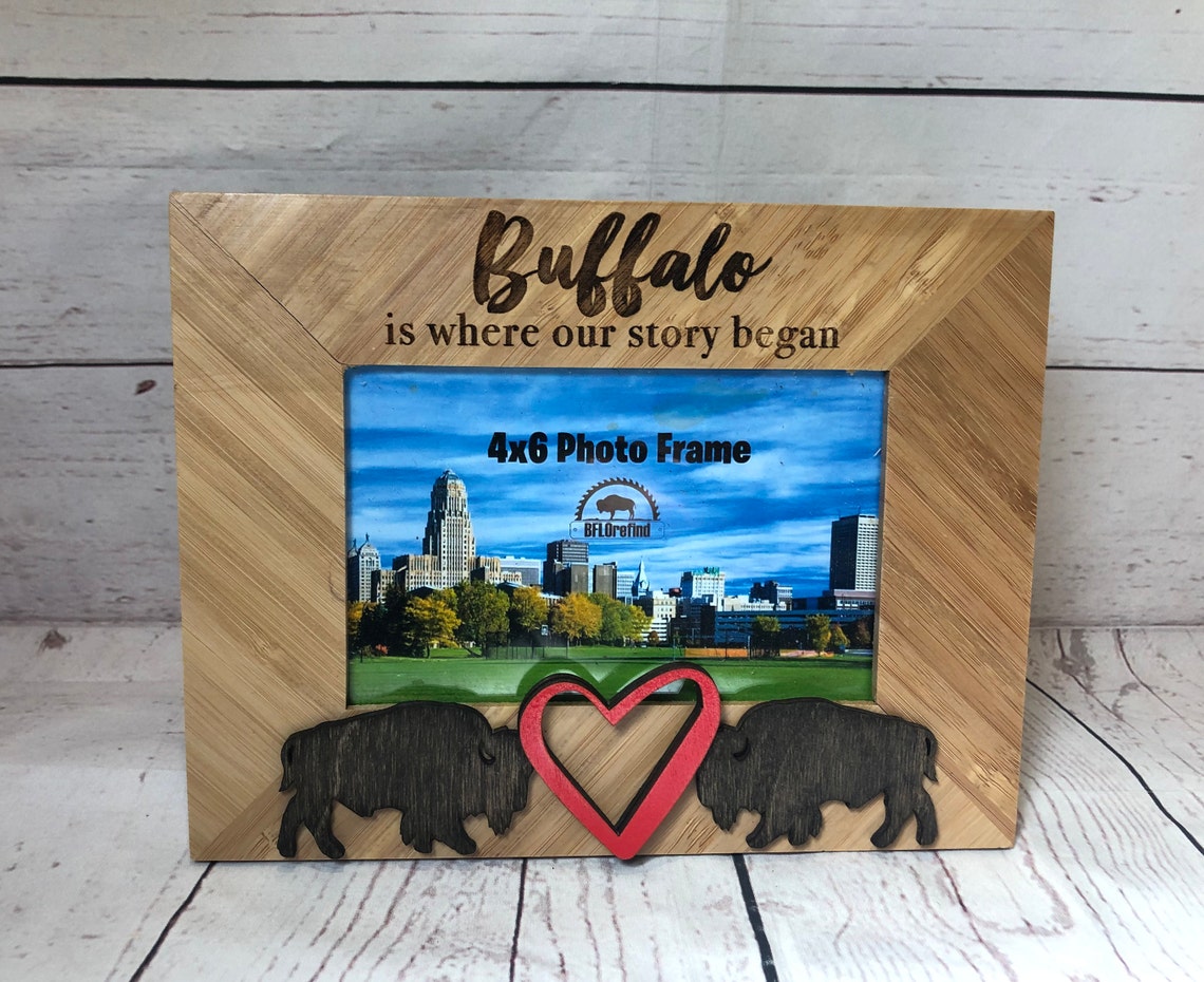 Buffalo Engraved Picture Frame Etsy