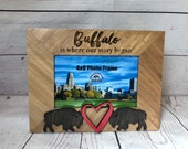 Buffalo Engraved Picture Frame