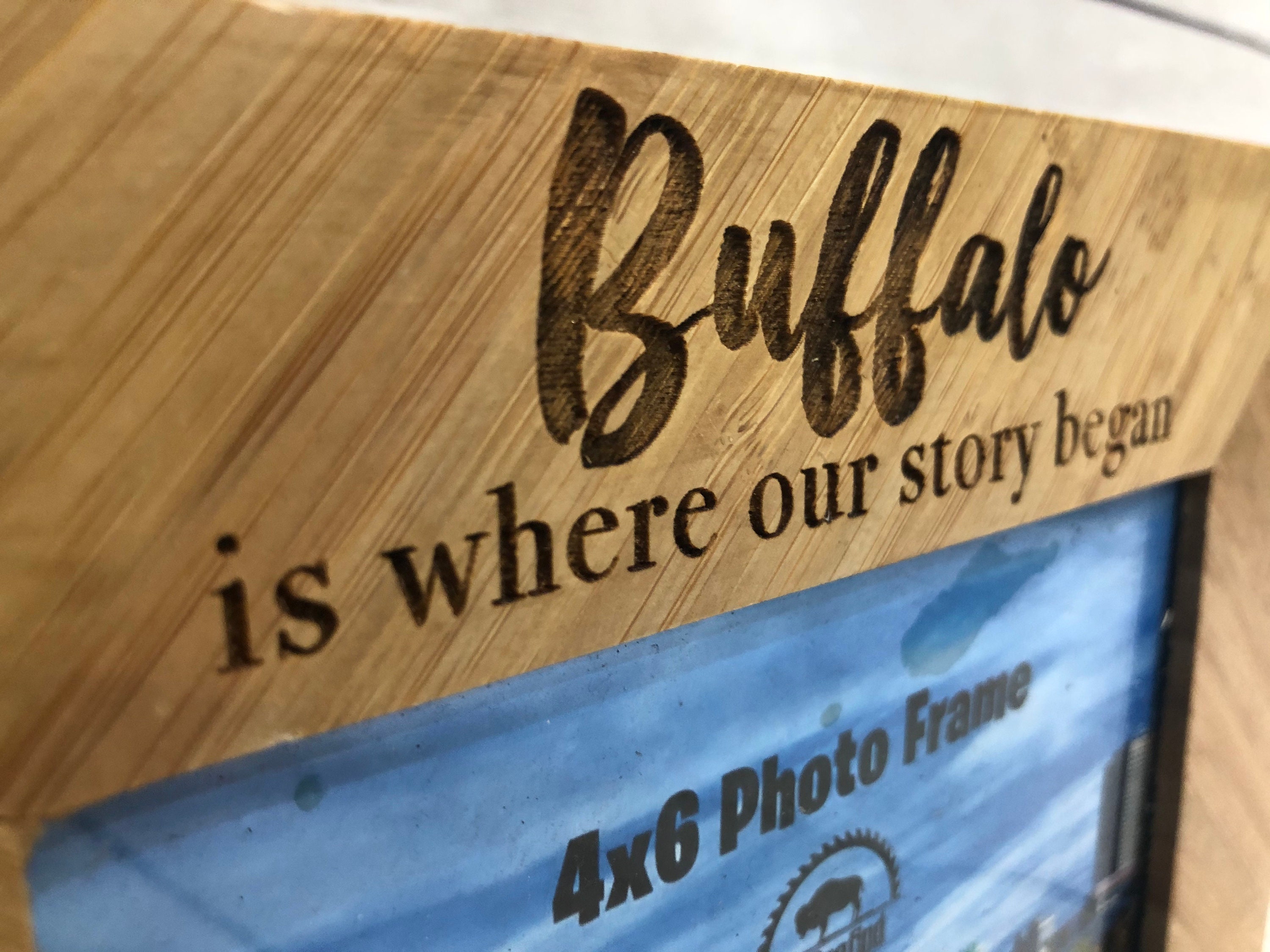 Buffalo Engraved Picture Frame - Etsy