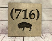 716 Buffalo Rustic Wooden Wall Decor