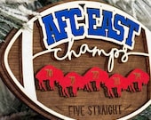 2024 Buffalo Bills ornament - playoffs - division champs - AFC East champions - superbowl - wooden engraved laser cut