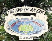 Buffalo Bills ornament - end of an era - stadium - AFC  - wooden engraved laser cut - Josh Allen MVP - farewell season - highmark stadium