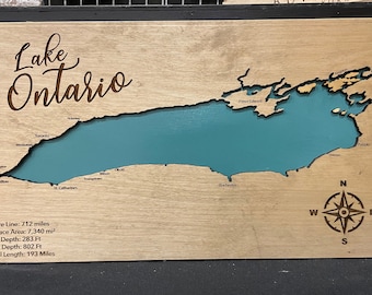 Wooden Lake Ontario Wall Decor