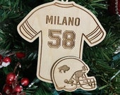 ANY PLAYER - Matt Milano 58 - playoffs - division champs - AFC champions - superbowl - wooden engraved laser cut - jersey