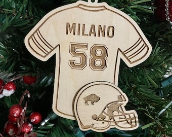 ANY PLAYER - Matt Milano 58 - playoffs - division champs - AFC champions - superbowl - wooden engraved laser cut - jersey