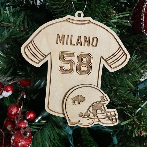 ANY PLAYER - Matt Milano 58 - playoffs - division champs - AFC champions - superbowl - wooden engraved laser cut - jersey